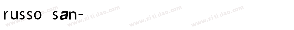 russo san字体转换